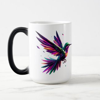 Colibrí Arcoíris Geométrico – Arte Moderno Vibrant Magisk Mugg