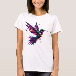 Colibrí Arcoíris Geométrico – Arte Moderno Vibrant T Shirt