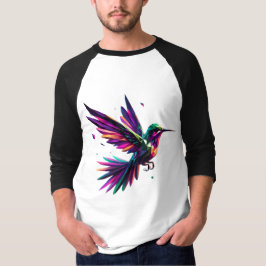 Colibrí Arcoíris Geométrico – Arte Moderno Vibrant T Shirt