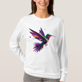 Colibrí Arcoíris Geométrico – Arte Moderno Vibrant T Shirt