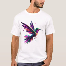 Colibrí Arcoíris Geométrico – Arte Moderno Vibrant T Shirt
