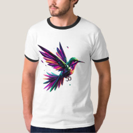 Colibrí Arcoíris Geométrico – Arte Moderno Vibrant T Shirt