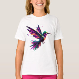 Colibrí Arcoíris Geométrico – Arte Moderno Vibrant T Shirt