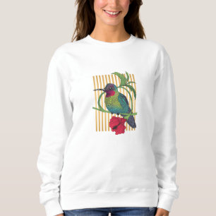 Colibri Bird Guld Rand Basic Sweatshirt Tee Shirt