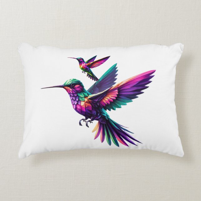 Colibrí prisma multicolor prydnadskudde (Framsidan)