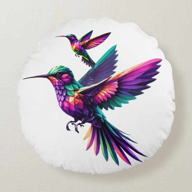 Colibrí prisma multicolor rund kudde (Framsidan)