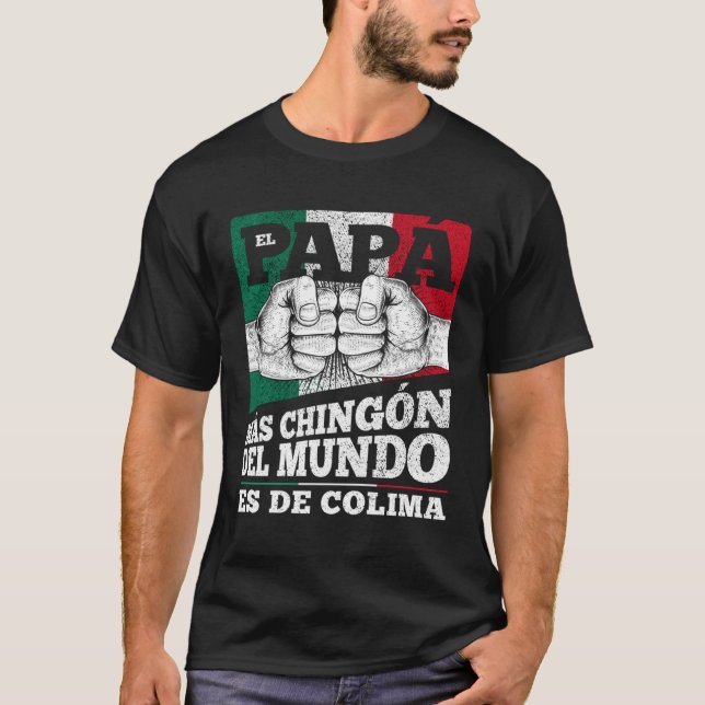 Colima Mexico Dia del papá T Shirt (Framsida)