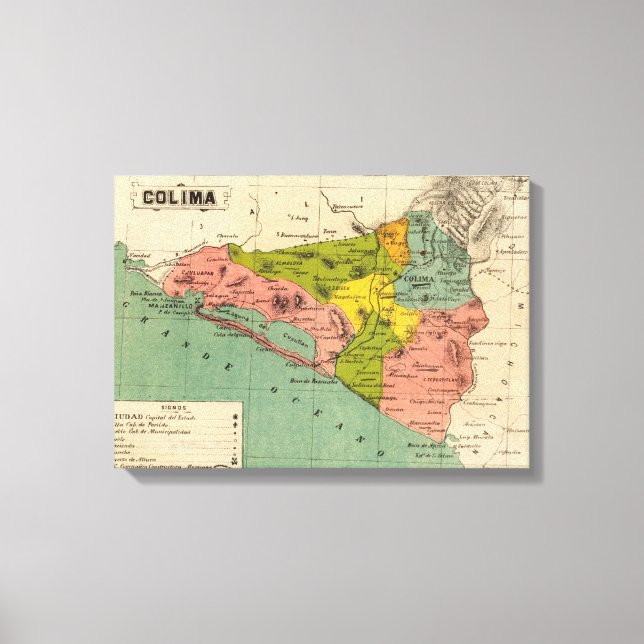 Colima, Mexiko 2 Canvastryck (Framsida)