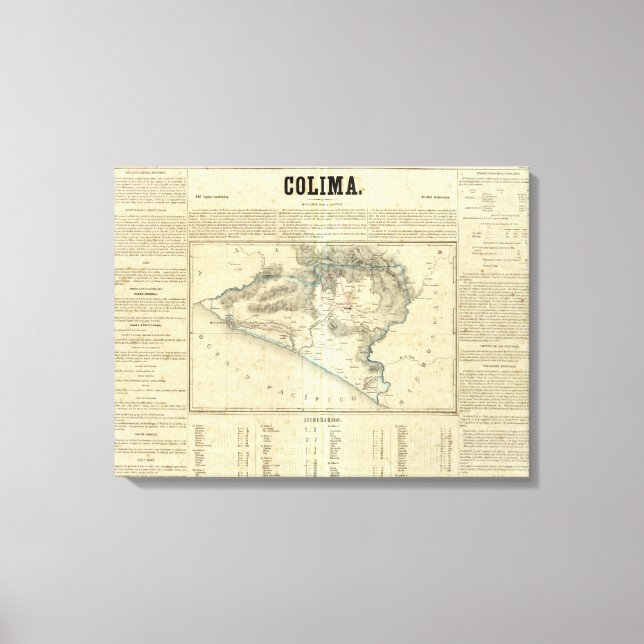 Colima, Mexiko Canvastryck (Framsida)