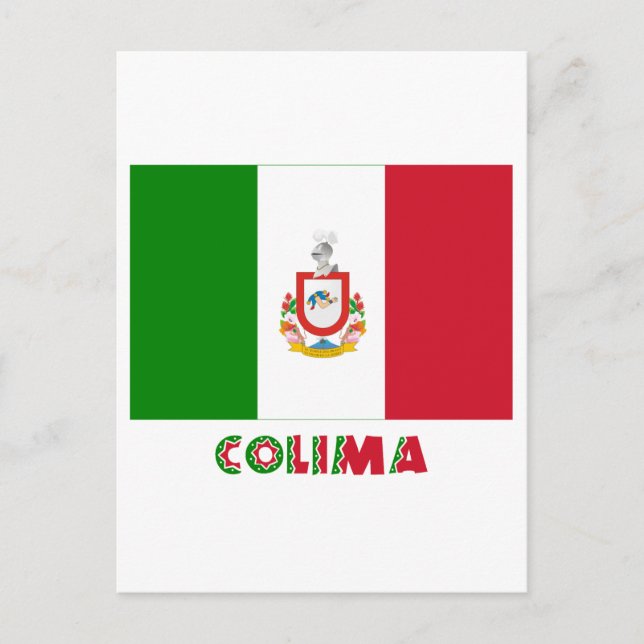 Colima Unofficial Flagga Vykort (Framsida)