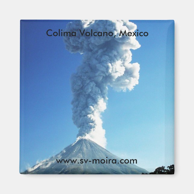 Colima Volcano, Jalisco, Mexiko Magnet (Framsidan)