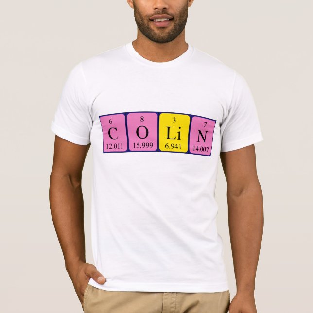 Colin Periodiska bord namn-skjorta Tee Shirt (Framsida)
