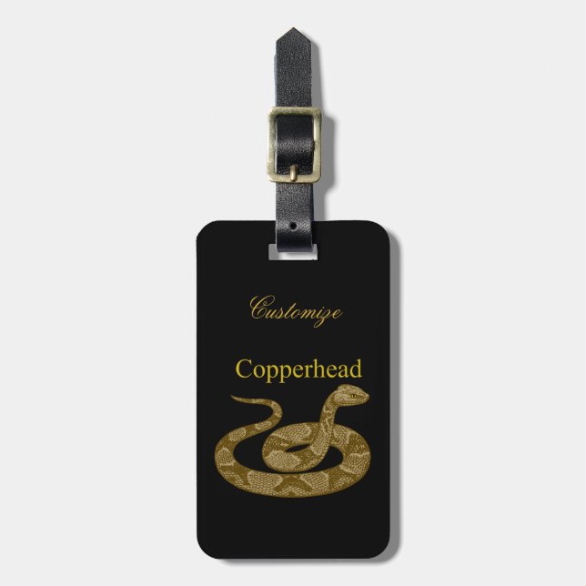 Colind Copperhead Snake Thunder_Cove Bagagebricka (Vertikal Framsida)