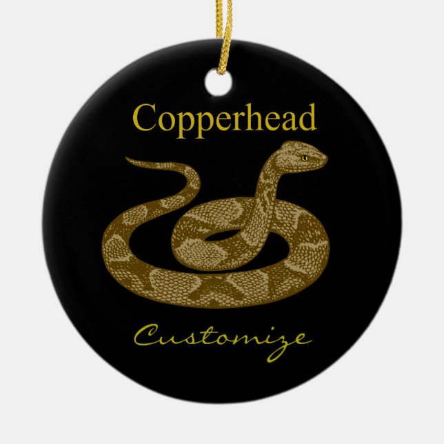 Colind Copperhead Snake Thunder_Cove Julgransprydnad Keramik (Framsidan)