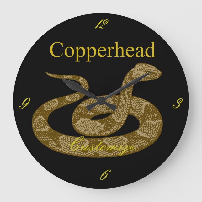 Colind Copperhead Snake Thunder_Cove Stor Klocka (Framsida)