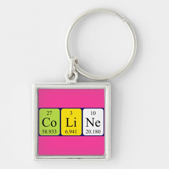 Coline Periodiska bord namn nyckelring (Framsidan)