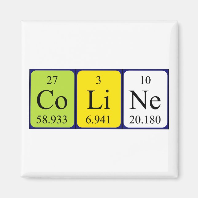 Coline Perioine bord namn magnet (Framsidan)