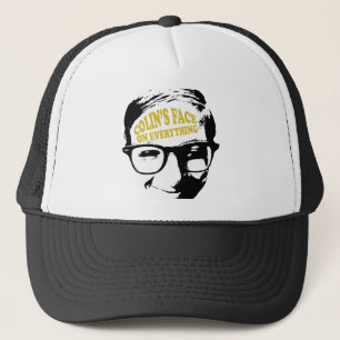 Colins ansikte på allt Retro logotypdesign Keps