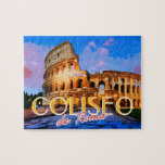 Coliseo de Roma Italien Sommarkort för sommarresor Pussel<br><div class="desc">Design består av Coliseo de Roma i Rom,  Italien.</div>