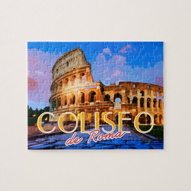 Coliseo de Roma Italien Sommarkort för sommarresor Pussel (Horisontell)