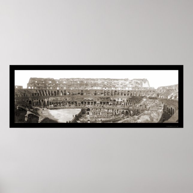 Coliseum Insida Rom Photo 1909 Poster (Framsidan)