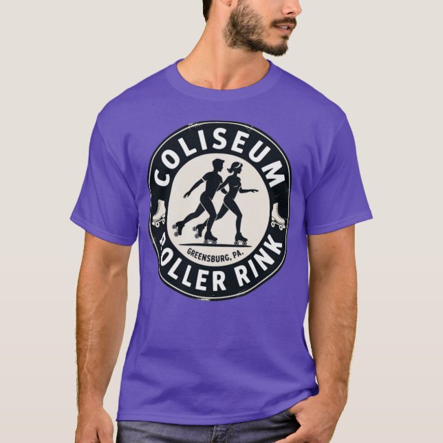 Coliseum Roller Rink - Greensburg, PA T Shirt (Framsida)