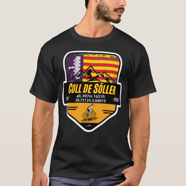Coll De Soller Mallorca Spain har cyklat T Shirt (Framsida)