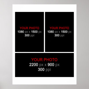 Collage 3 Photos Ram Poster