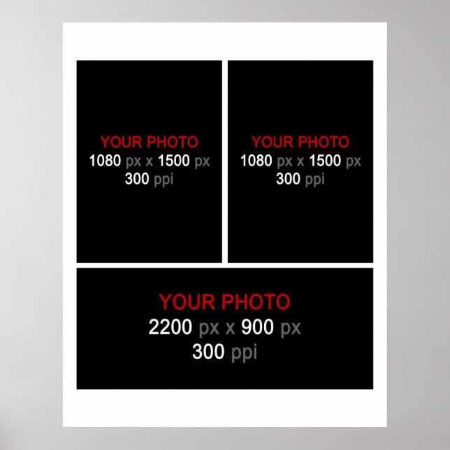 Collage 3 Photos Ram Poster (Framsidan)