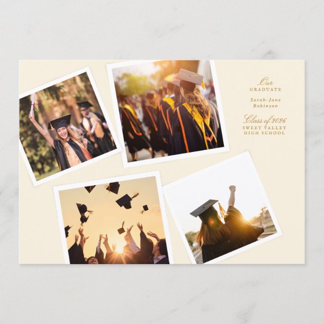 collage 4 photo frame elegant our graduate school meddelande (Framsida)