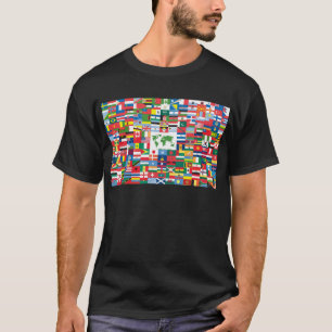 Collage av landflaggor från All över världen T-shirt