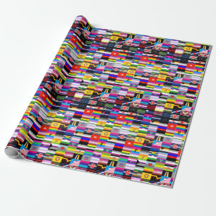Collage av prideflaggor presentpapper