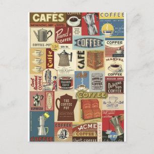 Collage café vykort
