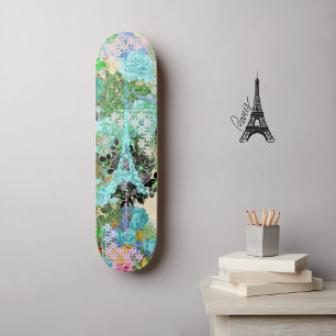Collage & Eiffel Torn Mini Skateboard Bräda 18,5 Cm