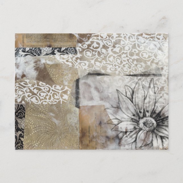 Collage Fleur II Vykort (Framsida)