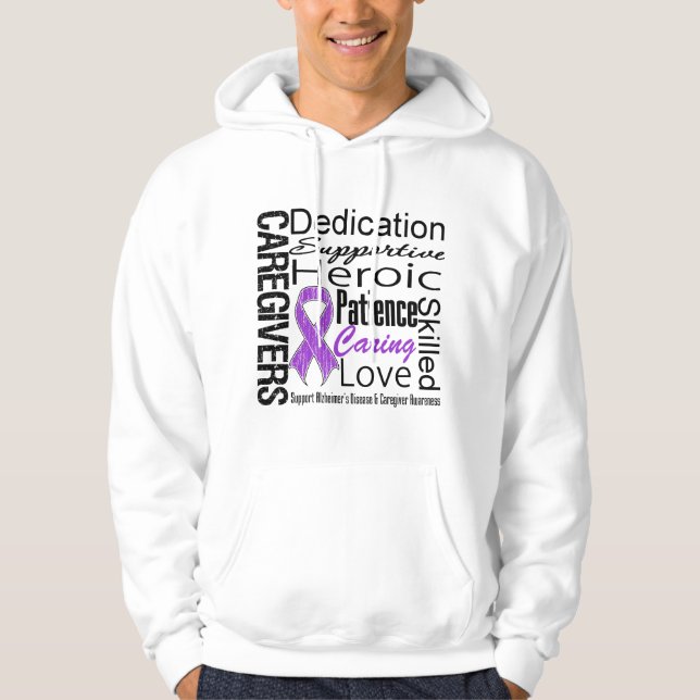 Collage för Alzheimers sjukdomCaregivers Hoodie (Framsida)