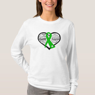 Collage för band för njuresjukdomhjärta tee shirt