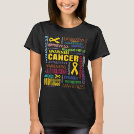 Collage för barndomcancermedvetenhet tröja