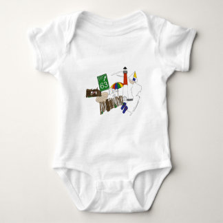 Collage för färg för LBI-kärlek primär T-shirt