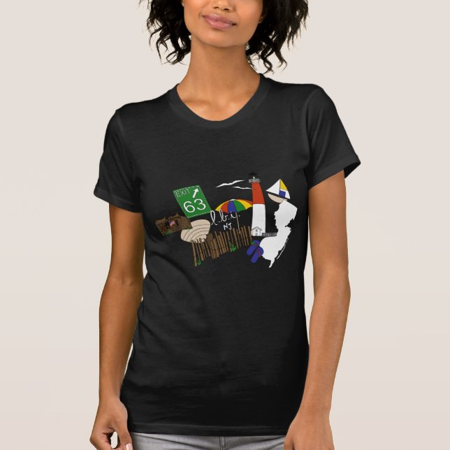 Collage för färg för LBI-kärlek primär T-shirt (Framsida)