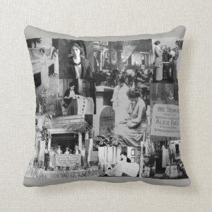 Collage för foto för Alice Paul Suffragette Kudde