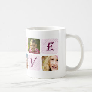 Collage för foto för mamma för kärlek kallast kaffemugg