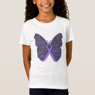 Collage för Hodgkins lymfkörtelcancerfjäril av T Shirt