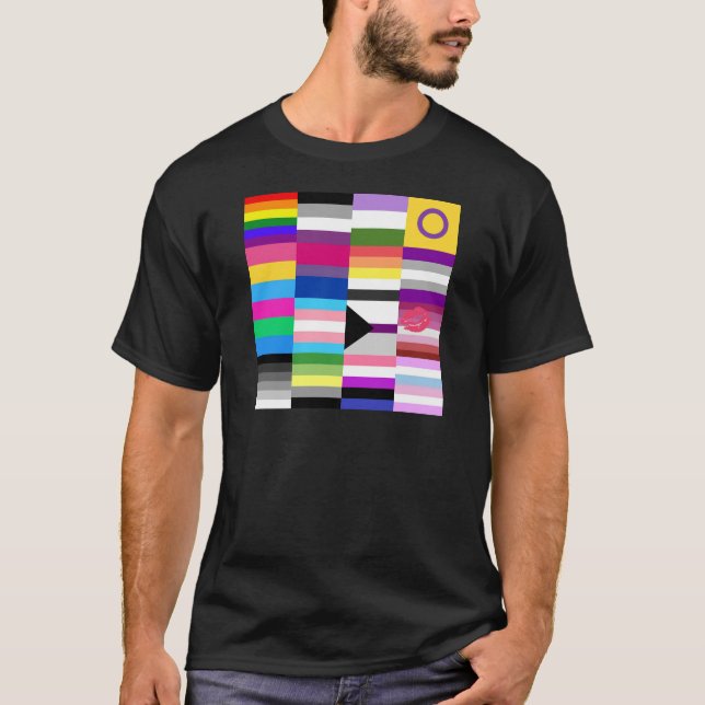 Collage för LGBT-prideflagga Tee Shirt (Framsida)