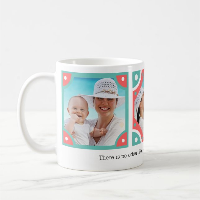 Collage för ram för foto för personligmeddelande 3 kaffemugg (Vänster)