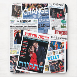 Collage för rubrik för Obama seger internationel Musmatta