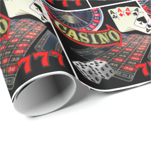 Collage för tärning för poker för Las Vegas Presentpapper