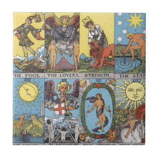 Collage för Tarot kort Kakelplatta