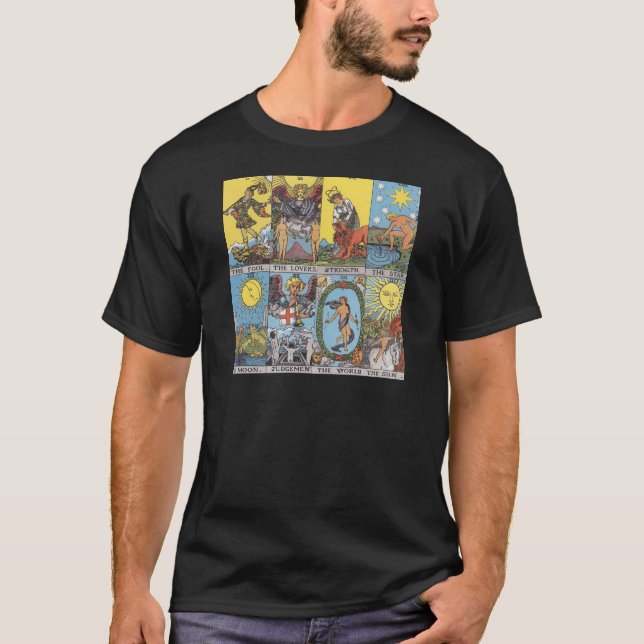 Collage för Tarot kort T-shirt (Framsida)