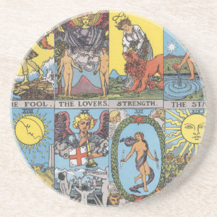 Collage för Tarot kort Underlägg Sandsten